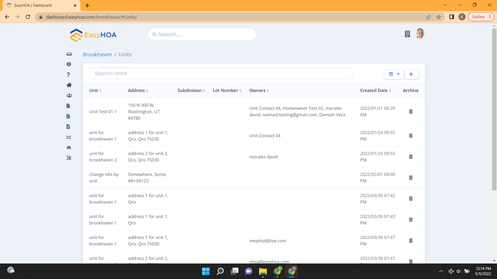 screenshot of Easy HOA